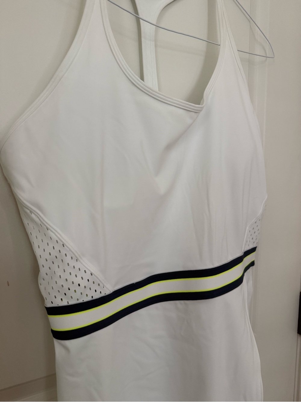 Wilson White Unmatched aTennis Athletic Dress with Striped Waistband size Medium - Picture 4 of 8